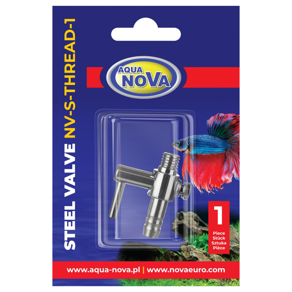 Кран металевий Aqua Nova NV-S-THREAD-1 на один вихід для шланга 4/6 мм з різьбою, фото 1