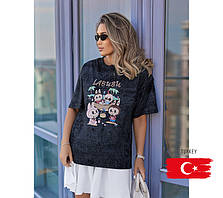 Жіноча футболка з ефектом тай-дай Labubu "Pirate" (Туреччина) | Норма і батал