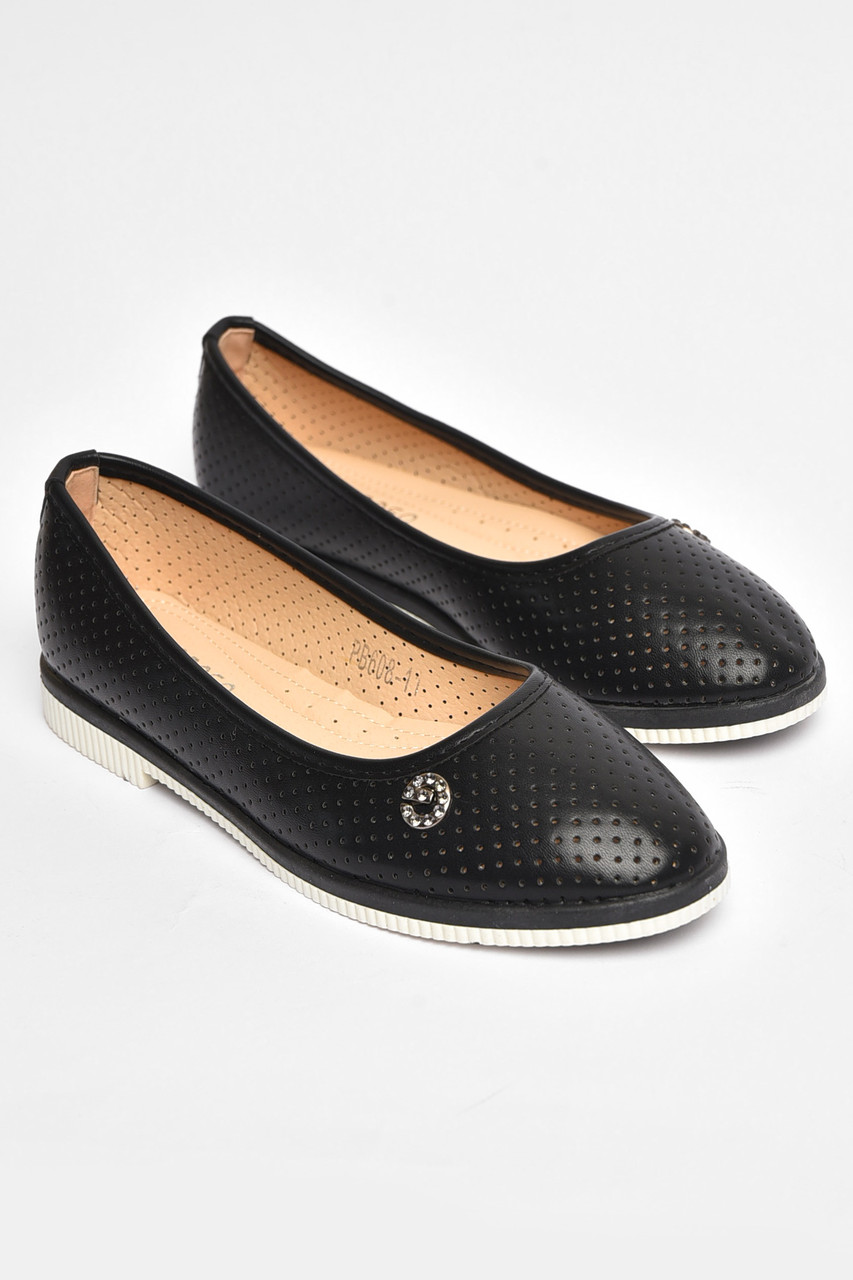 Балетки дитячі для дівчинки чорного кольору 204305S, фото 1