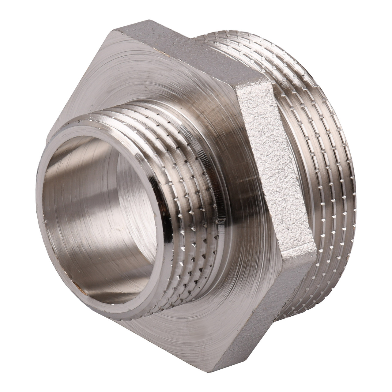 Ніпель редукційний 1 1/2"х1"ЗЗ нікельований NN752S OPTIMUM