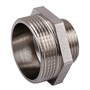 Ніпель редукційний 1 1/2"х1"ЗЗ нікельований NN752S OPTIMUM, фото 2