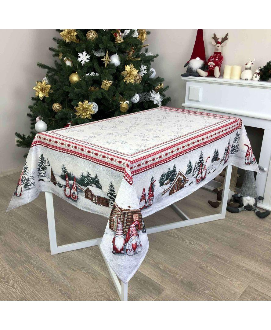 Скатертина новорічна гобеленова Snowfall ТМ ПРОВАНС, фото 1