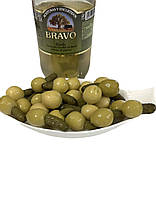 Оливки гігант Bravo Kimbo з корнішонами 1 кг., фото 3