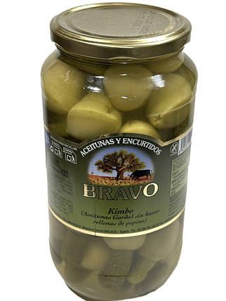 Оливки гігант Bravo Kimbo з корнішонами 1 кг., фото 1