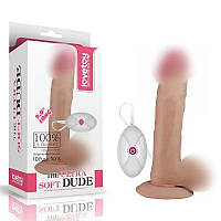 Вібро самотик для жінок, вібратор жіночий The Ultra Soft Dude 9 дюймів з пультом