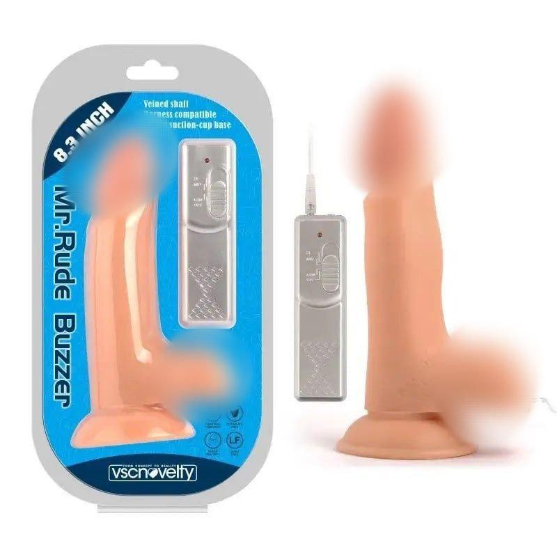 Вібратор на присоску Buzzer Flesh Mr. Rude 8.3