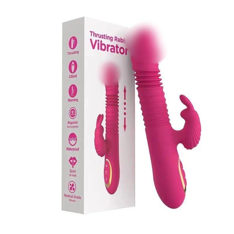 Вібратор, вібро стимулятор Vscnovelty Thrusting Rabbit 10 режимів, автоматичне нагрівання