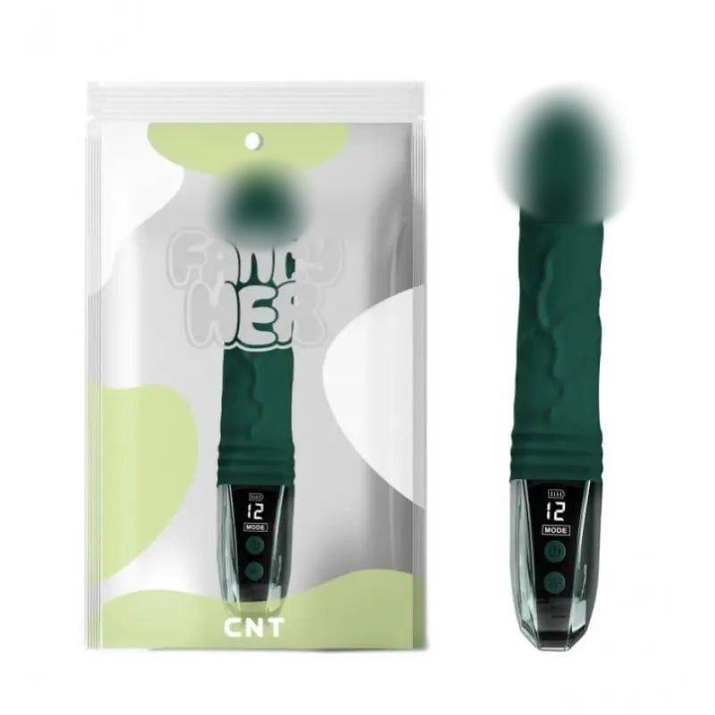 Вібратор, вібраційний стимулятор LCD Screen Dildo Vibrator Green 10 режимів