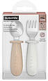 Набір столових приборів зі сталі "Colour Essence" (ложка, виделка)/бежевий, фото 2