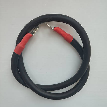 Кабель для з'єднання АКБ перетин 50мм2, 1AWG довжина 110см, мідний провід КГ-50 з клемами під болт Ду М10 мідно-луджені, фото 2