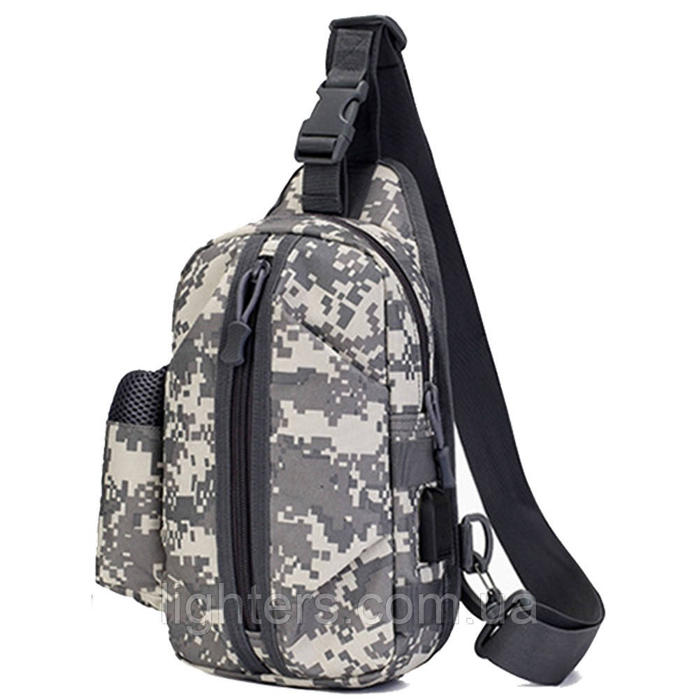 Тактична сумка нагрудна Badham LG448 військова сумка піксельна через плече 5L армійські сумки Badham, фото 1