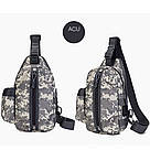 Тактична сумка нагрудна Badham LG448 військова сумка піксельна через плече 5L армійські сумки Badham, фото 4