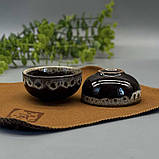 Чайний набір для подорожей на 4 персони чайник СіШі небесне око піали з коропами коі, фото 4