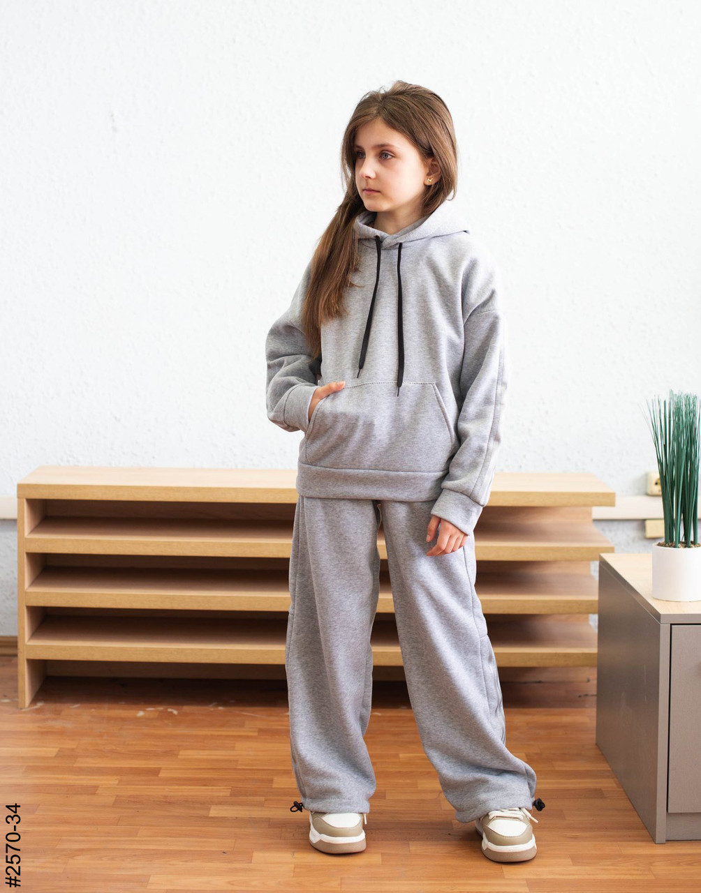 2570-34 Спортивний костюм тринитка на флісі підліток (4 од: 36,38,40,42), фото 1