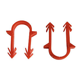 Скоба якірна довга ПОСИЛЕНА 50 мм (ЧЕРВОНА) {5000/100}