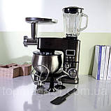 Кухонний комбайн Zepline 7в1 4200 Вт з міксером 6 л блендером 1.5 л і м'ясорубкою на 3 швидкості стаціонарний, фото 7