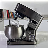 Кухонний комбайн Zepline 7в1 4200 Вт з міксером 6 л блендером 1.5 л і м'ясорубкою на 3 швидкості стаціонарний, фото 3