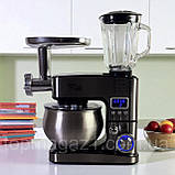 Кухонний комбайн Zepline 7в1 4200 Вт з міксером 6 л блендером 1.5 л і м'ясорубкою на 3 швидкості стаціонарний, фото 2