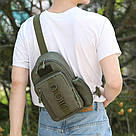 Тактична сумка рюкзак Hobart військова олива сумка на плече водонепроникна LG504 армійські сумки Hobart, фото 5