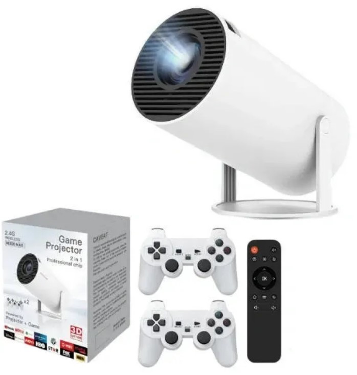 Проектор мультимедійний HY300 з Wi‑Fi, Bluetooth, Android, 2 джойстики, 64 Гб, фото 1