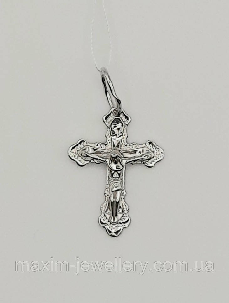 Хрест з розп'яттям зі срібла, фото 1