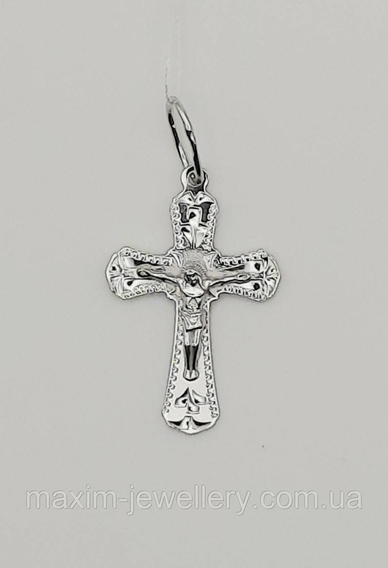 Хрест з розп'яттям зі срібла, фото 1