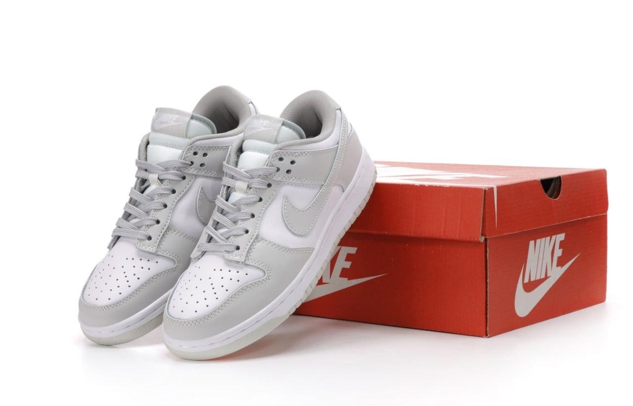 Кросівки чоловічі Найк Nike SB Dunk White Low Grey Fog DD1391-103, фото 1