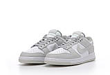 Кросівки чоловічі Найк Nike SB Dunk White Low Grey Fog DD1391-103, фото 2