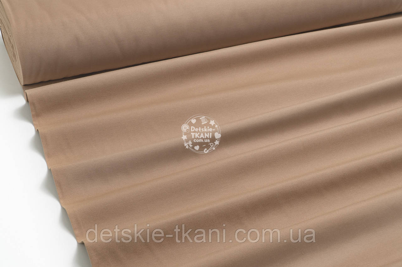 Однотонна тканина Duck колір капучино, фото 1