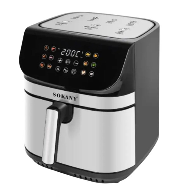 Аерофритюрниця 10л 1800Вт Sokany SK-10059 Чорна з сірим, фото 1