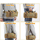 Тактична сумка поясна Minik-478 армійська хакі сумка на плече водонепроникна 7L тактичні сумки Minik, фото 4