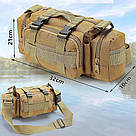 Тактична сумка поясна Minik-478 армійська хакі сумка на плече водонепроникна 7L тактичні сумки Minik, фото 3