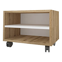 Стильна приліжкова тумбочка на коліщатках 50 см у дитячу кімнату для школяра підлітка Бергамо Ліон