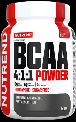 Амінокислоти BCAA Nutrend BCAA 4:1:1 Powder 500 г вишня, фото 1