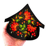 Ключниця Петриківський розпис ручної роботи з дерева 20х18,5х1,5 см КАЛИНА Український сувенір, фото 5