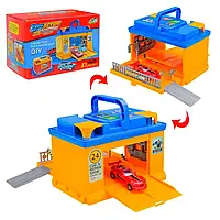 Іграшка гараж з машинкою у вигляді автомобільного акумулятора SK-121G