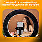 Кільцева лампа SL-1 50W 45 см професійна селфі лампа для тік току блогера зі штативом 2,1 м, фото 4
