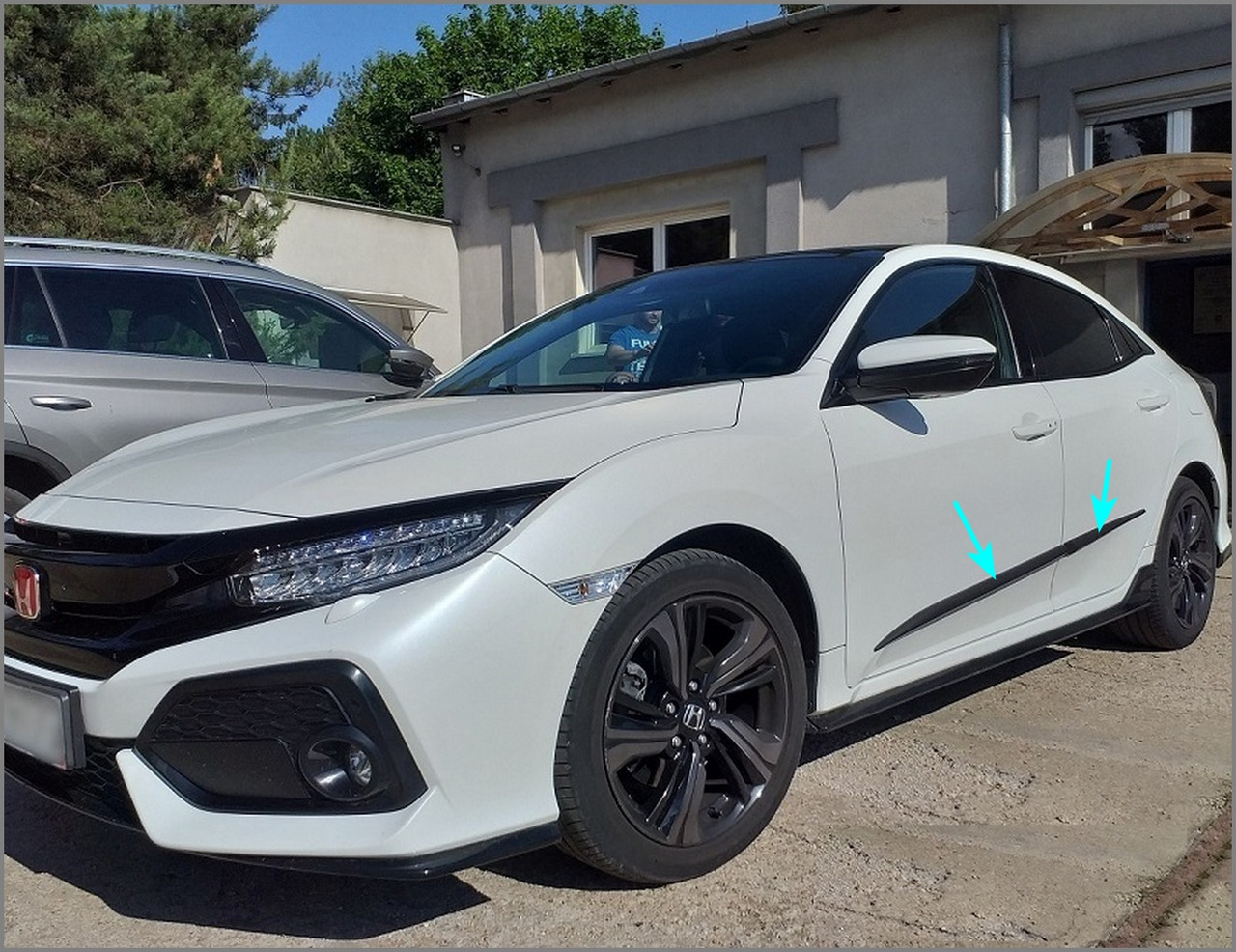 Молдинги на двері для Honda Civic Mk10 5dr H/B 2017-2020, фото 1