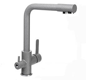 Змішувач для кухні під осмос Globus Lux GLLR-0444-2-ARENA на Гайці, латунь, Сірий