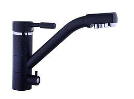 Змішувач для кухні під осмос Globus Lux GLLR-0555-10- BB на Гайці, латунь, Чорний