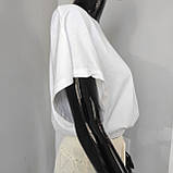 Футболка жіноча бавовна коротка на резинці 42/44 біла, фото 5