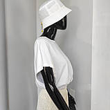 Футболка жіноча бавовна коротка на резинці 42/44 біла, фото 4