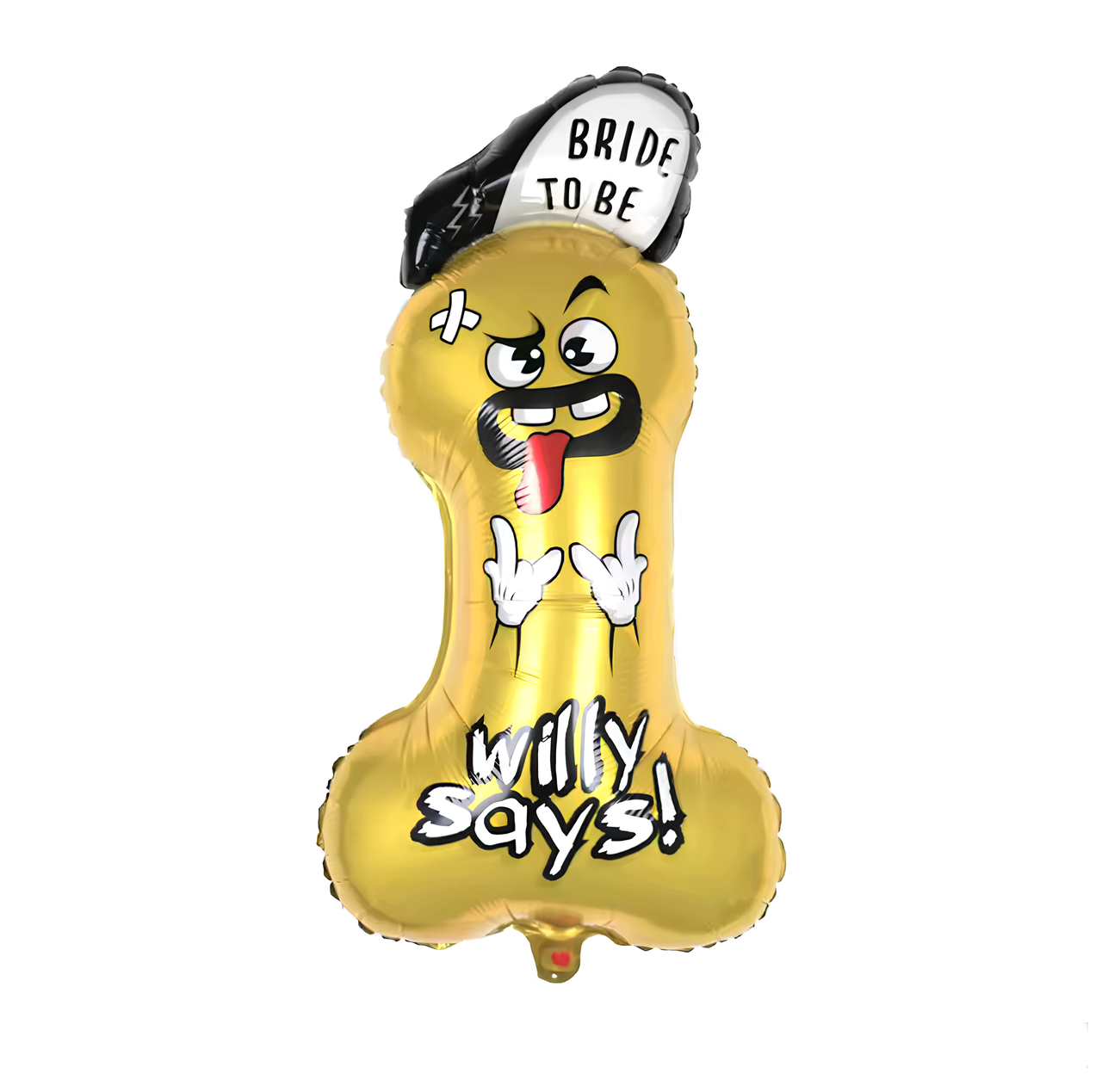 Фольгована кулька на дівич-вечір Пеніс Віллі Bride to be 83х44см (32") | Золото