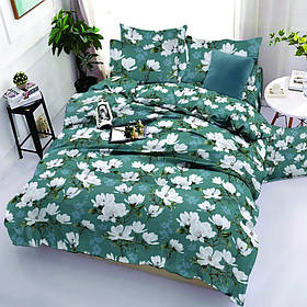 Євро комплект постільної білизни 200х220 Магнолія (24420) Бязь Ранфорс із компаньйоном