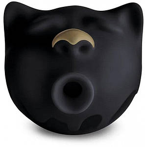 Вакуумний стимулятор клітора у формі кота Gcat Gvibe, силіконовий, чорний