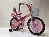 Дитячий двоколісний велосипед із сидінням для ляльки Racer-girl 16 дюймів, фото 5