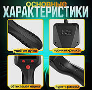 Промисловий ендоскоп на акумуляторі 2600 мАч з кабелем 5 м та екраном на 2.4 дюйми, дзеркало, гак, магніт, фото 7