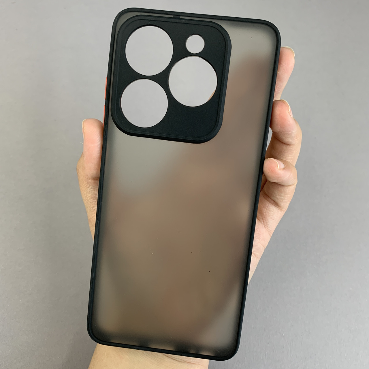 Чохол для Tecno Spark Go 2024 BG6 напівпрозорий матовий з кольоровими бортами на техно спарк го 2024 чорний tcb - фото 1 - id-p2671572627