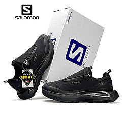 Чоловічі кросівки Salomon Odyssey ELMT Advanced All Black, кеди Соломон нейлон текстиль, Чоловіче взуття