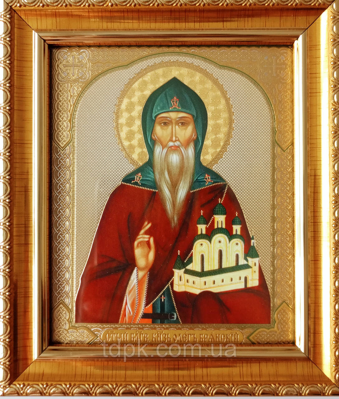 Ікона Св. благ. кн. Олег 12,5 х 14,5, фото 1
